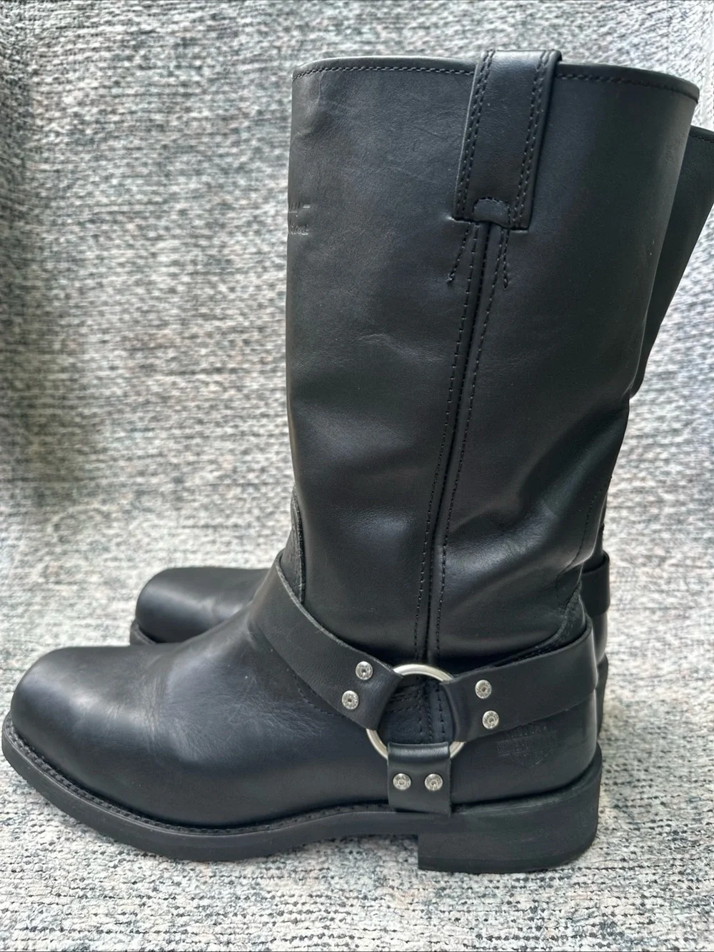 Harley Davidson Harness Hustin Black Leather Boots Mens 13, 95354 Riding Harness